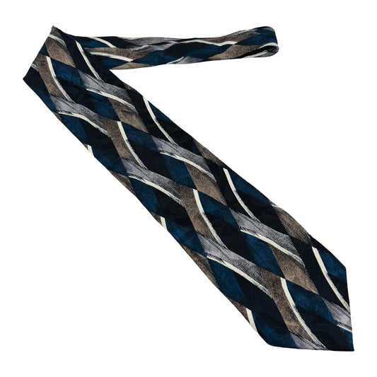 Pierre Balmain Black 'Geometric Pattern' Tie (Size Regular)