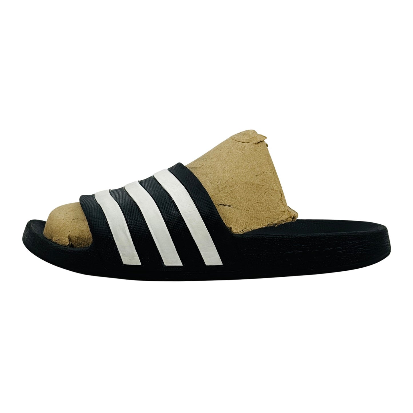 Adidas Adilette Aqua Black Foam Slides (Size 43)