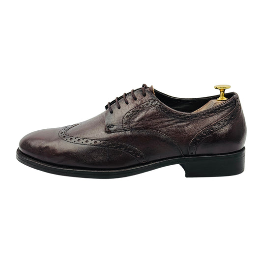 Zara Men's Brown Leather Derby Shoes (Size 42.5/43)