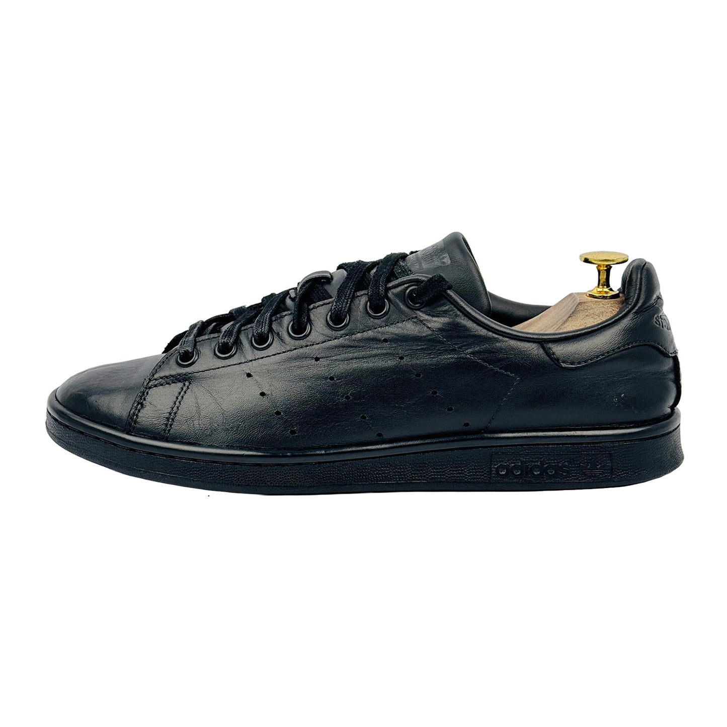 Image of Adidas Men's Stan Smith Black Sneakers (Size 42.5) - M20327