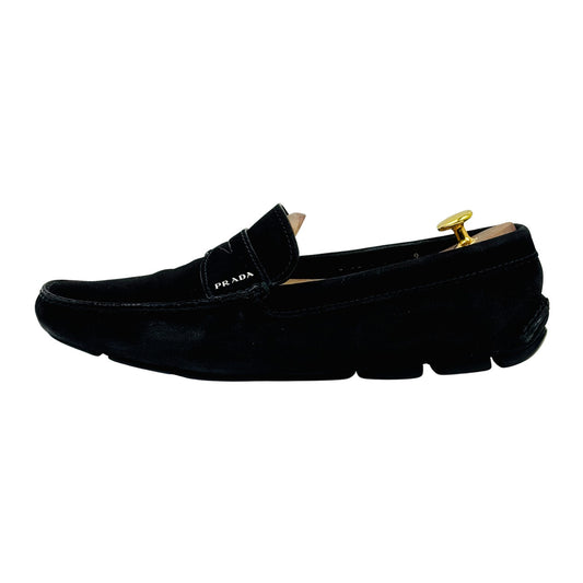 Prada Men's Black Suede Loafers (Size 43.5)