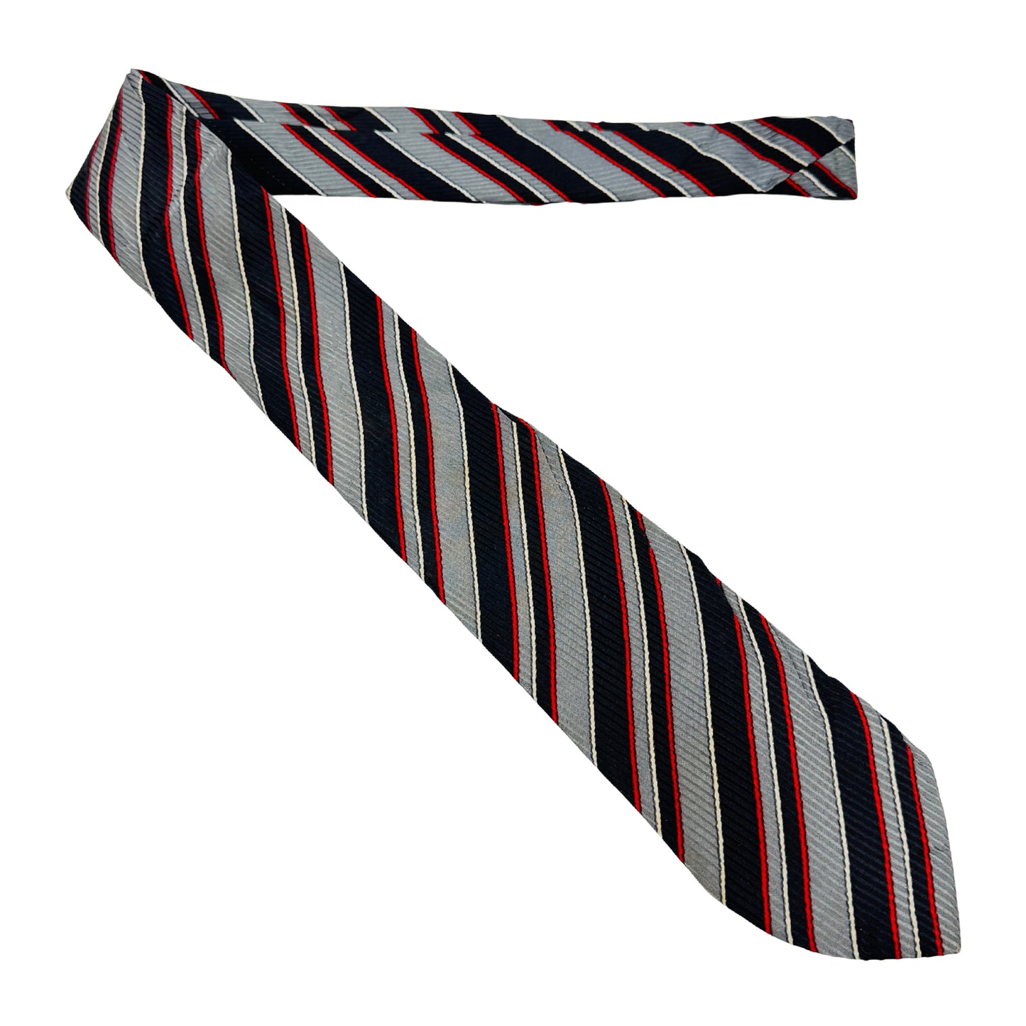 Givenchy Grey 'Diagonal Stripes' Tie (Size Regular)