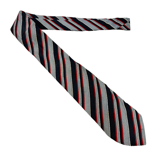 Givenchy Grey 'Diagonal Stripes' Tie (Size Regular)