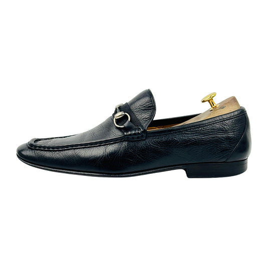 Gucci Men's Black Horsebit Loafers (Size 42.5/43)