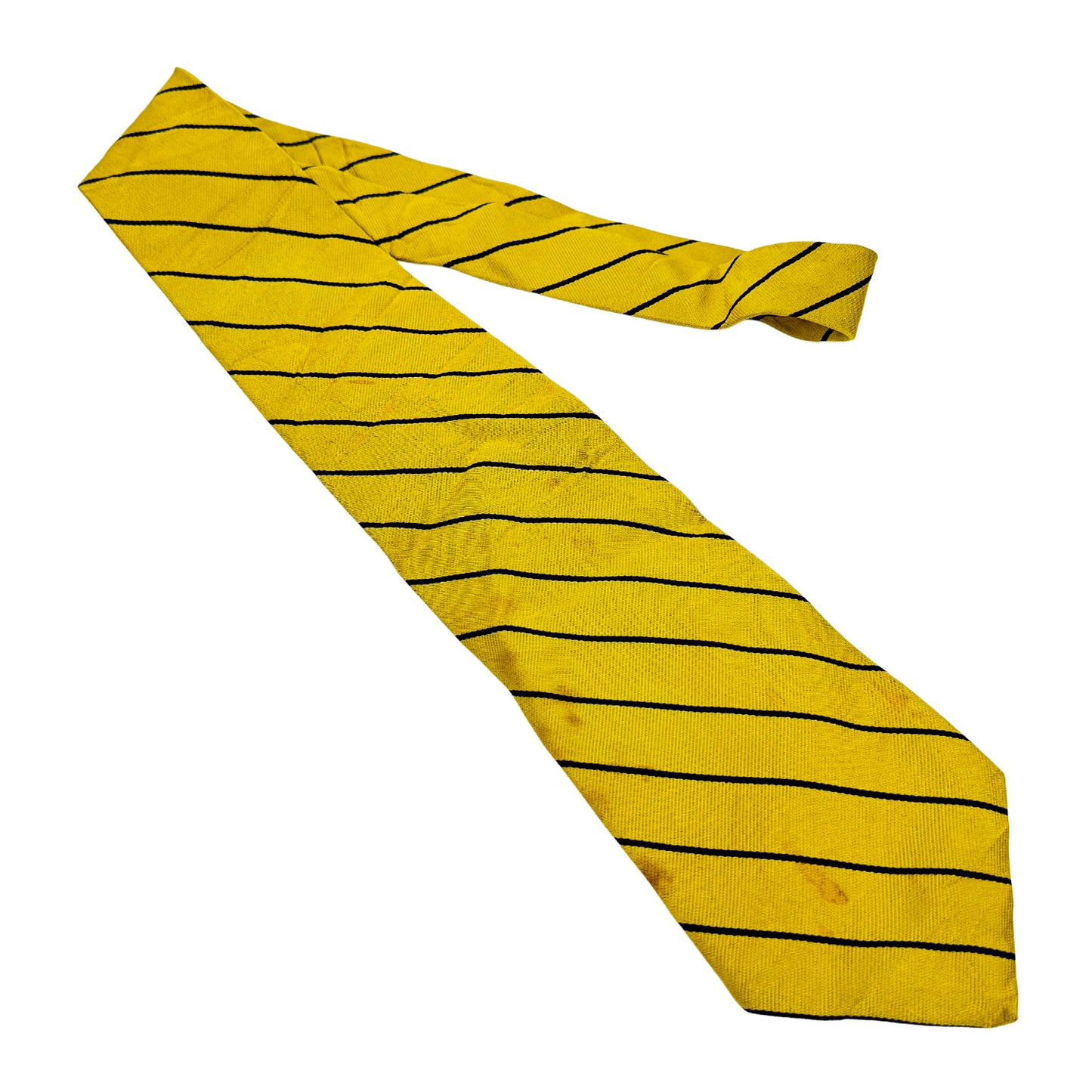 Ralph Lauren Polo Bright Yellow 'Diagonal Stripes' Tie (Size Regular)