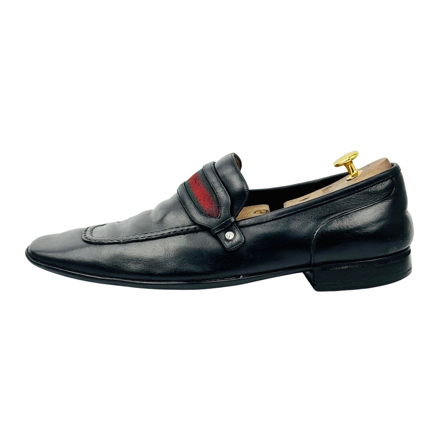 Gucci Men's Black Leather Loafers (Size 44.5) - 189995