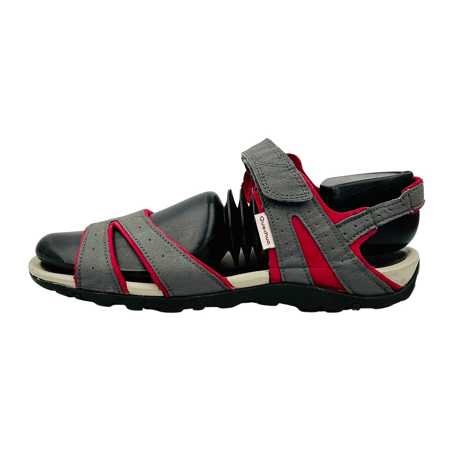 Decathlon Quechua Grey Leather Hiking Sandals (Size 41)