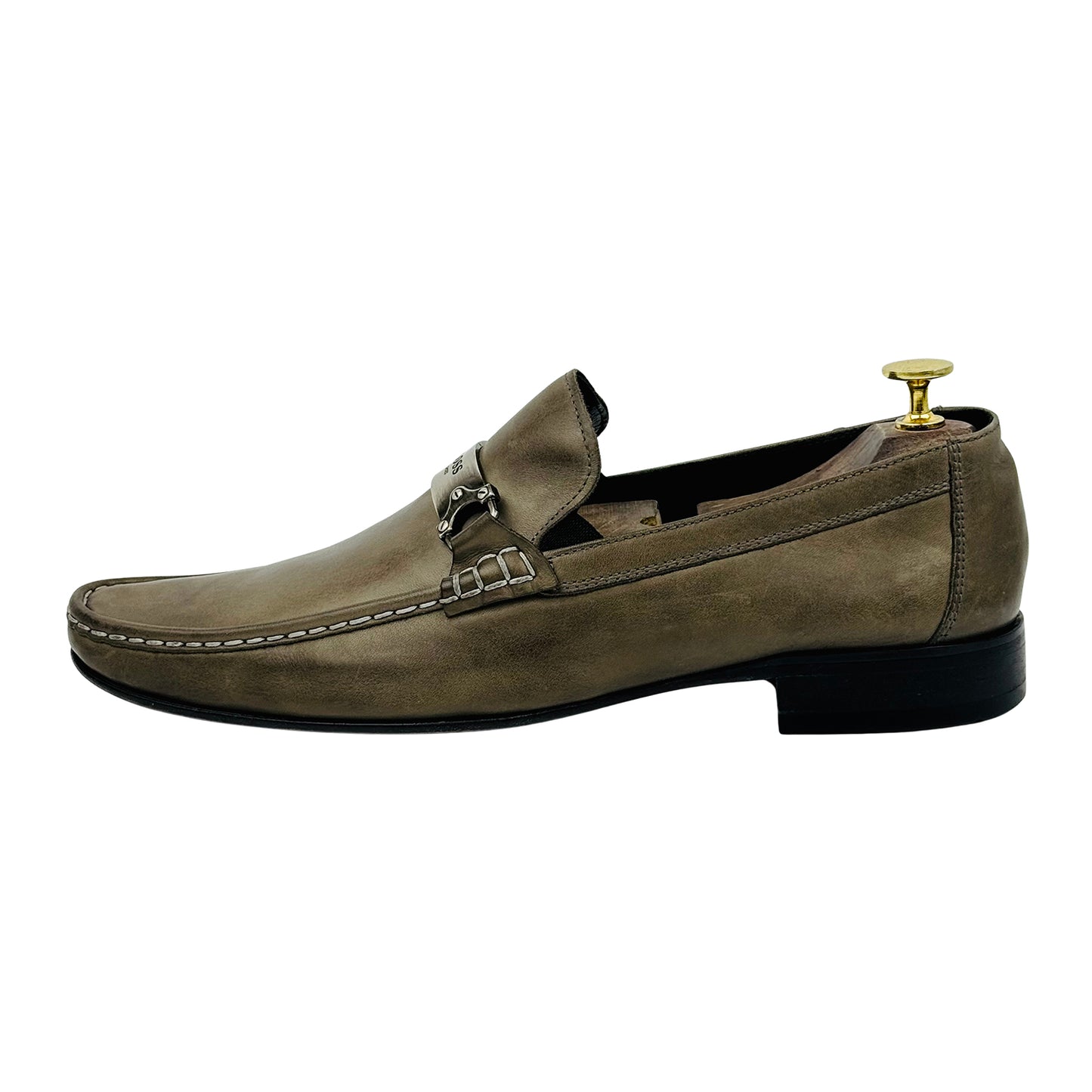 Boss Men's 'Olive-Taupe' Loafers (Size 43)