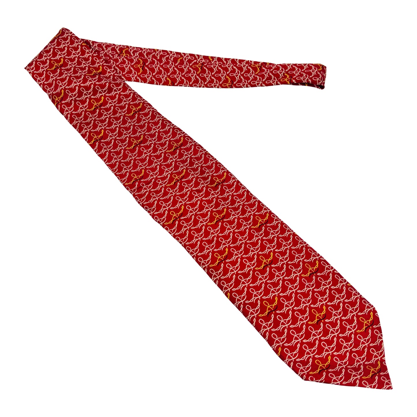 Lispro Red 'Micro Pattern' Silk Tie (Size Regular)