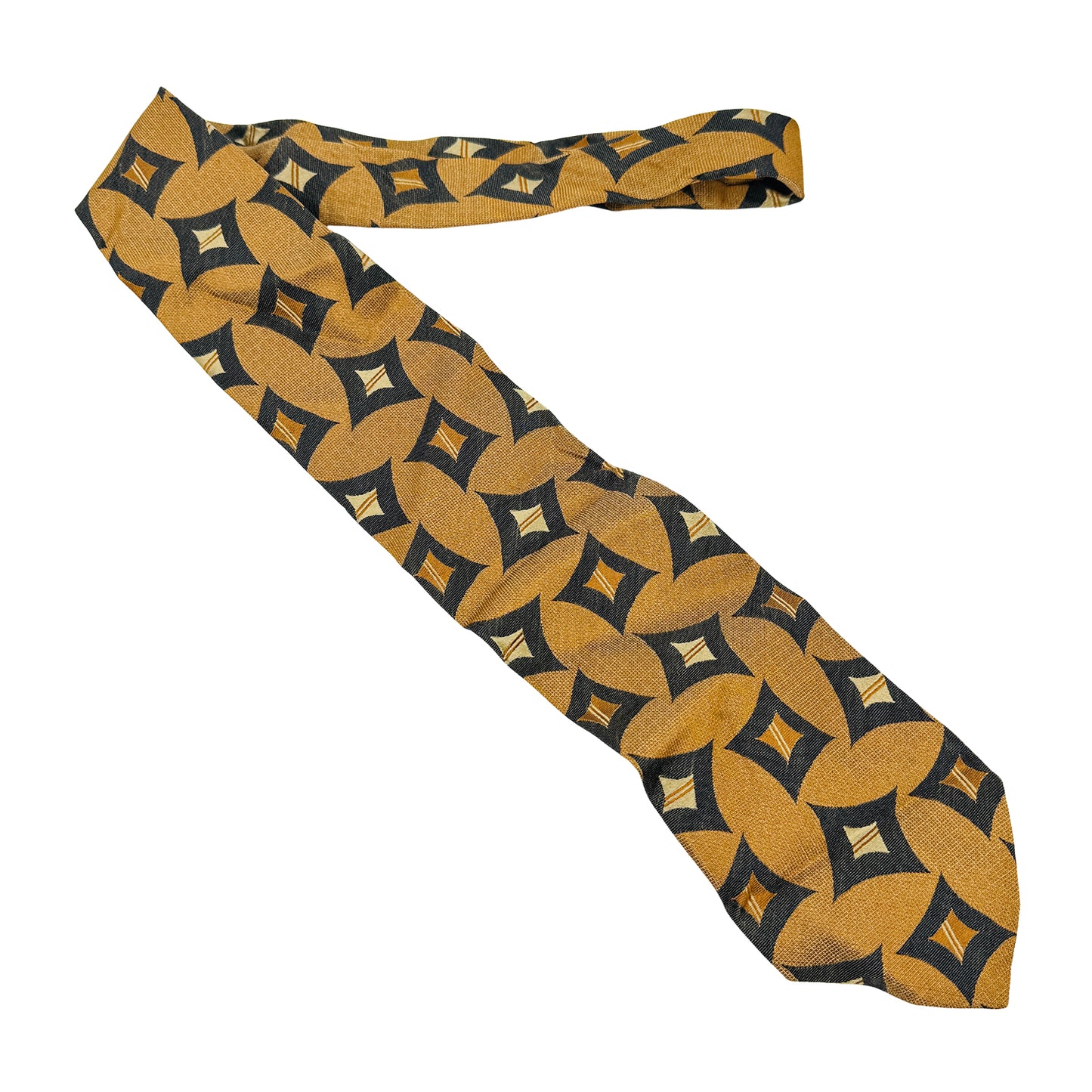 Emporio Armani Mustard 'Geometric Pattern' Tie (Size Regular)