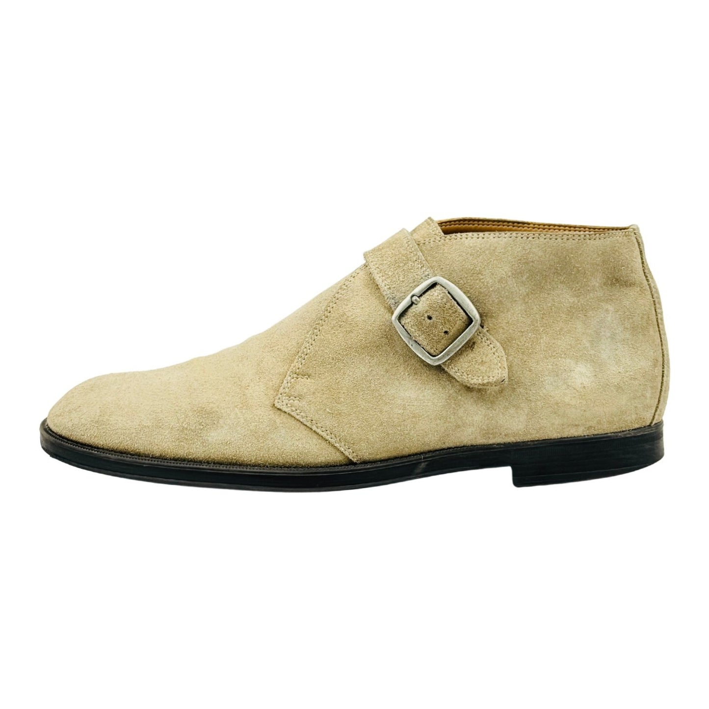 Jimmy Choo Men's Beige Monk Strap Chukka Boots (Size 43/43.5)