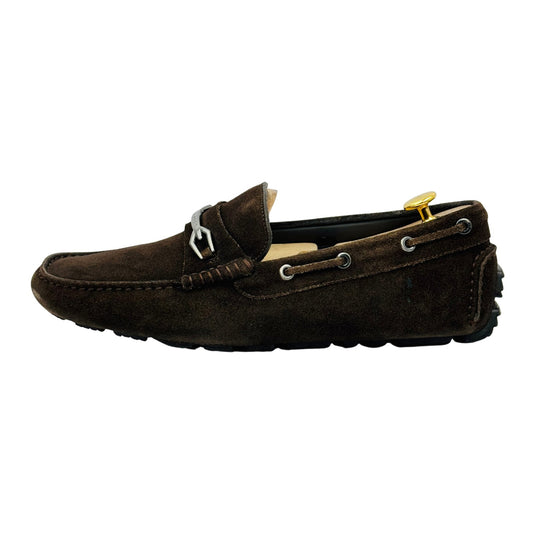 Hugo Boss Men's Brown Suede Bit Driving Loafers (Size 43)