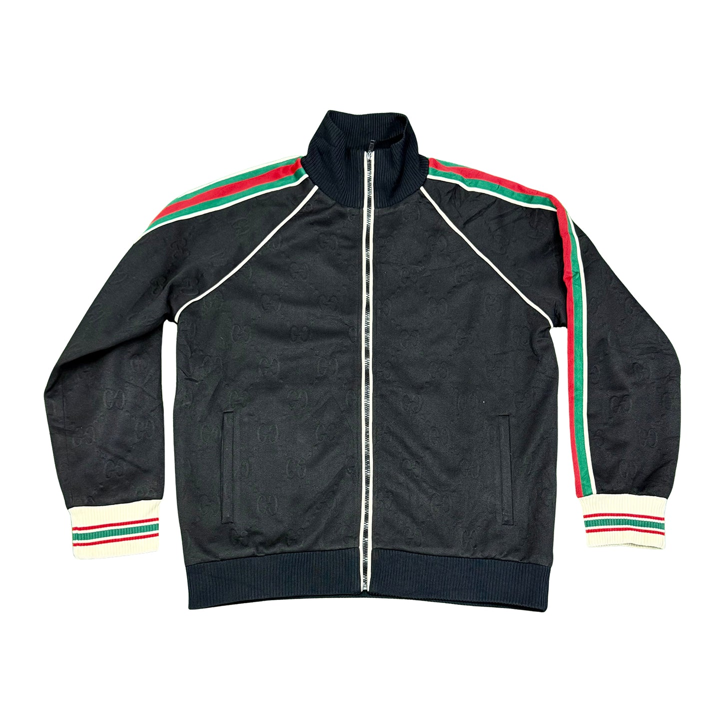 Gucci Logo-Jacquard Tech Track Jacket (Size Large)