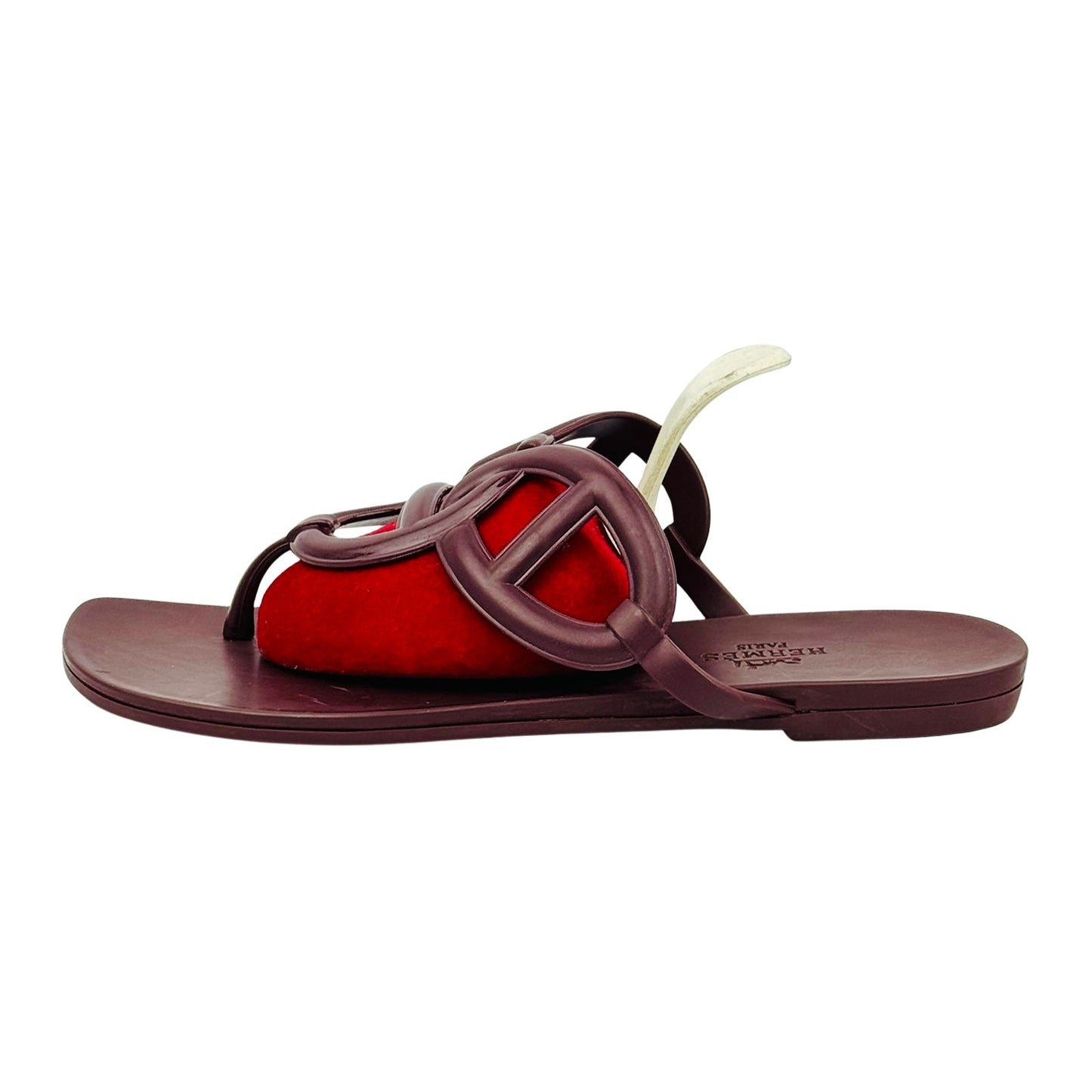 Hermès Women's Egerie 'Burgundy' Sandal Slippers (Size 37)