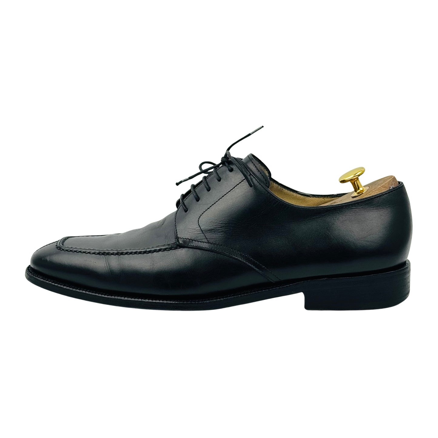 Salvatore Ferragamo Black Leather Derby Shoes (Size 44/44.5)