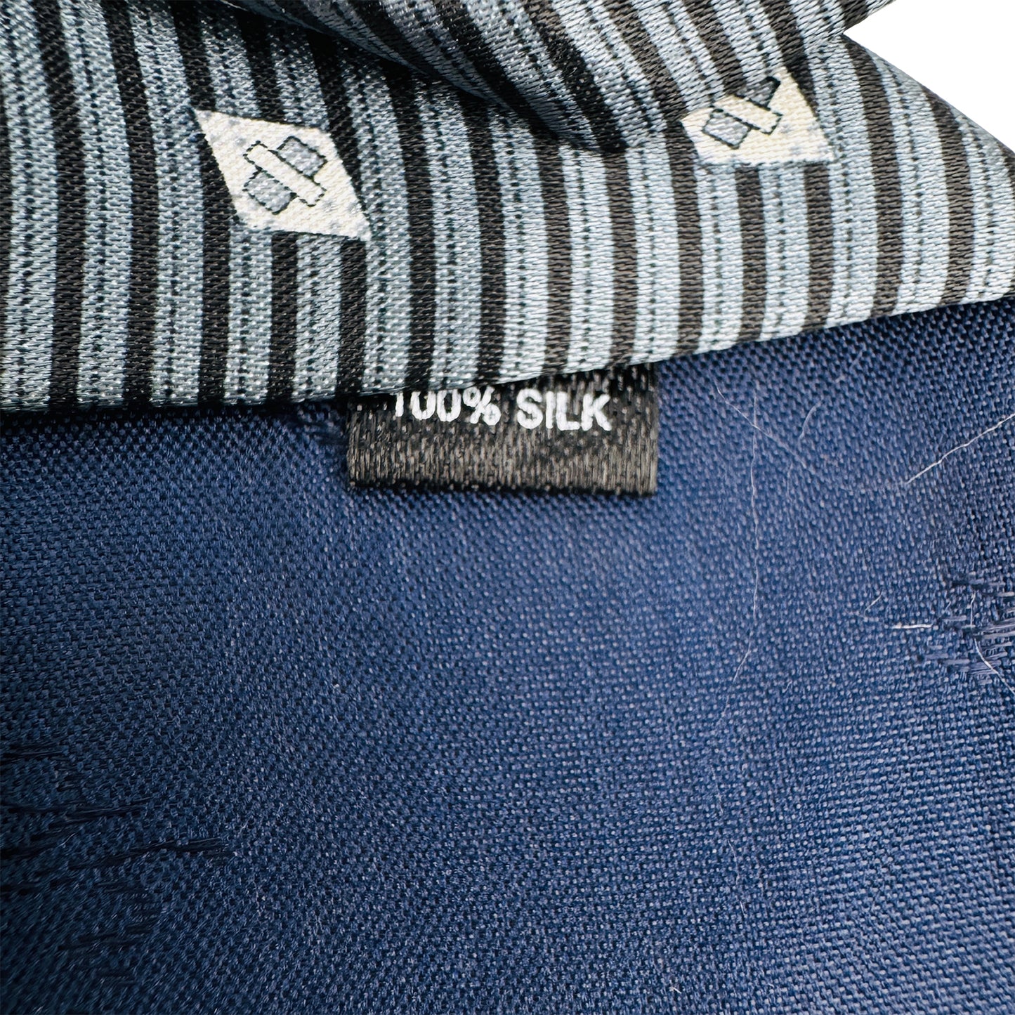 Versace Blue 'Geometric Motifs' Silk Tie (Size Regular)