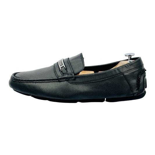 Calvin Klein Merver Black Pebbled Leather Loafers (Size 45.5/46) - CMMERVE-R