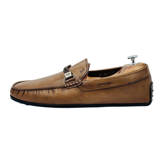 Tod's Gommino Cognac Brown Leather Loafers (Size 44/44.5)