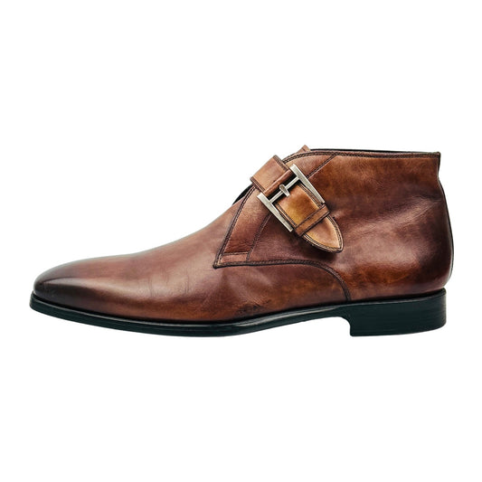 Magnanni Raiden Brown Monk Strap Chukka Boots (Size 40)