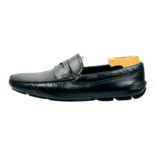 Prada Men's Black Driving Penny Loafers (Size 42/42.5)