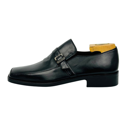 Bella Venezia Black Leather Strap Loafer (Size 41.5/42)