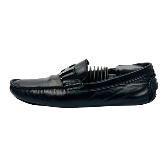 Hermes 'H' Buckle Black Driving Loafers (Size 40/40.5)