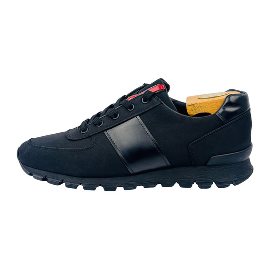 Prada Match Race Leather-Trimmed Nylon Sneakers (Size 42/42.5)