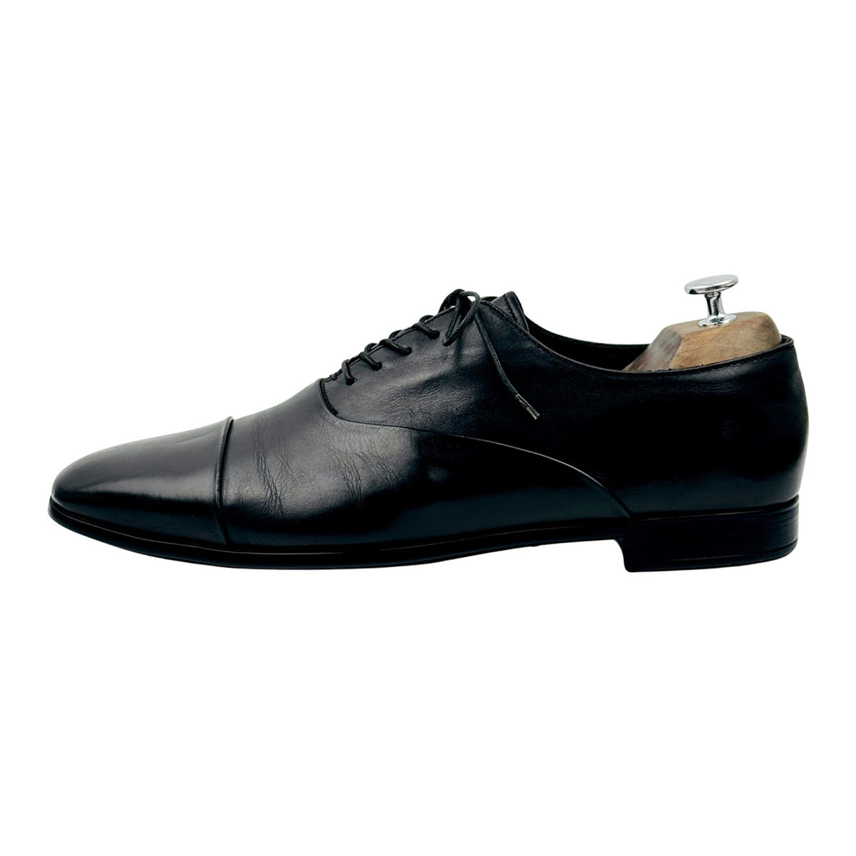 Giorgio Armani Men's Black Leather Oxfords (Size 44/44.5)