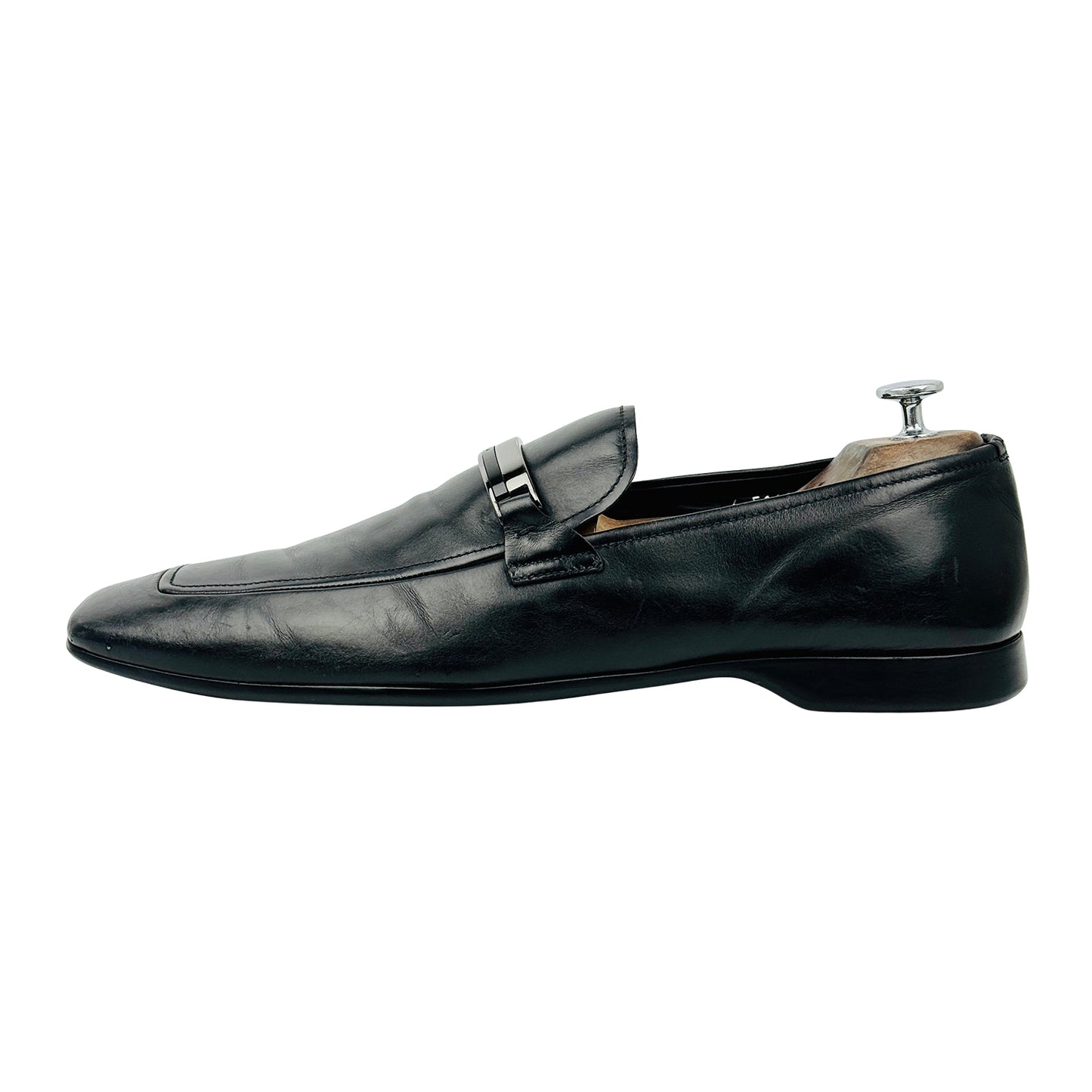 Prada Men's Black Leather Italian Loafers (Size 46)