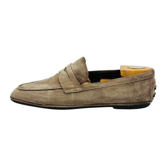 Tod's Gommino Suede Penny Brown Loafers (Size 43.5/44)