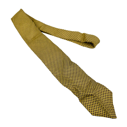 Ralph Lauren Polo Mustard 'Geometric Flower Motifs' Tie (Size Regular)