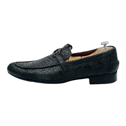 Roberto Cavalli Men's Black Crocodile Skin Leather Loafers (Size 45/46)