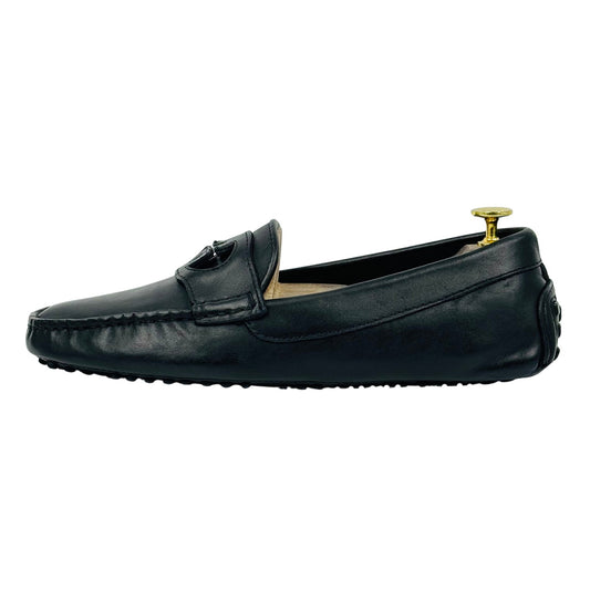 Gucci Men's Black Leather Interlocking G Loafers (Size 41.5)