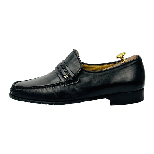 Bally Men's Black Leather Loafers (Size 42.5)