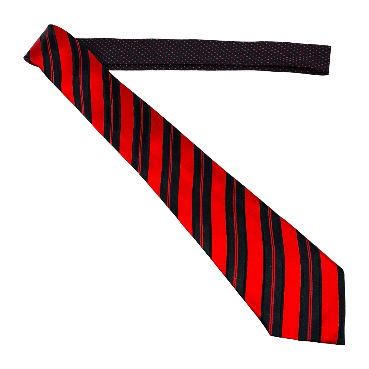 Sovrano Red 'Diagonal Stripes' Silk Tie (Size Regular)