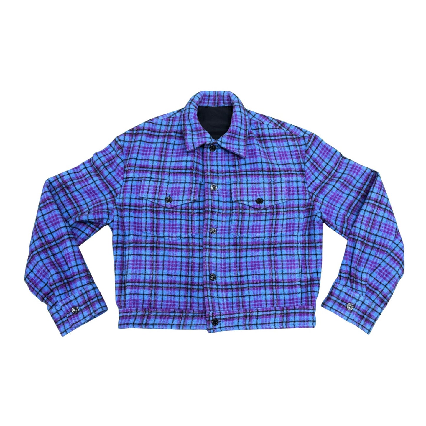 Louis Vuitton Cropped Flannel Blouson Trucker Jacket (Size Large/XL)