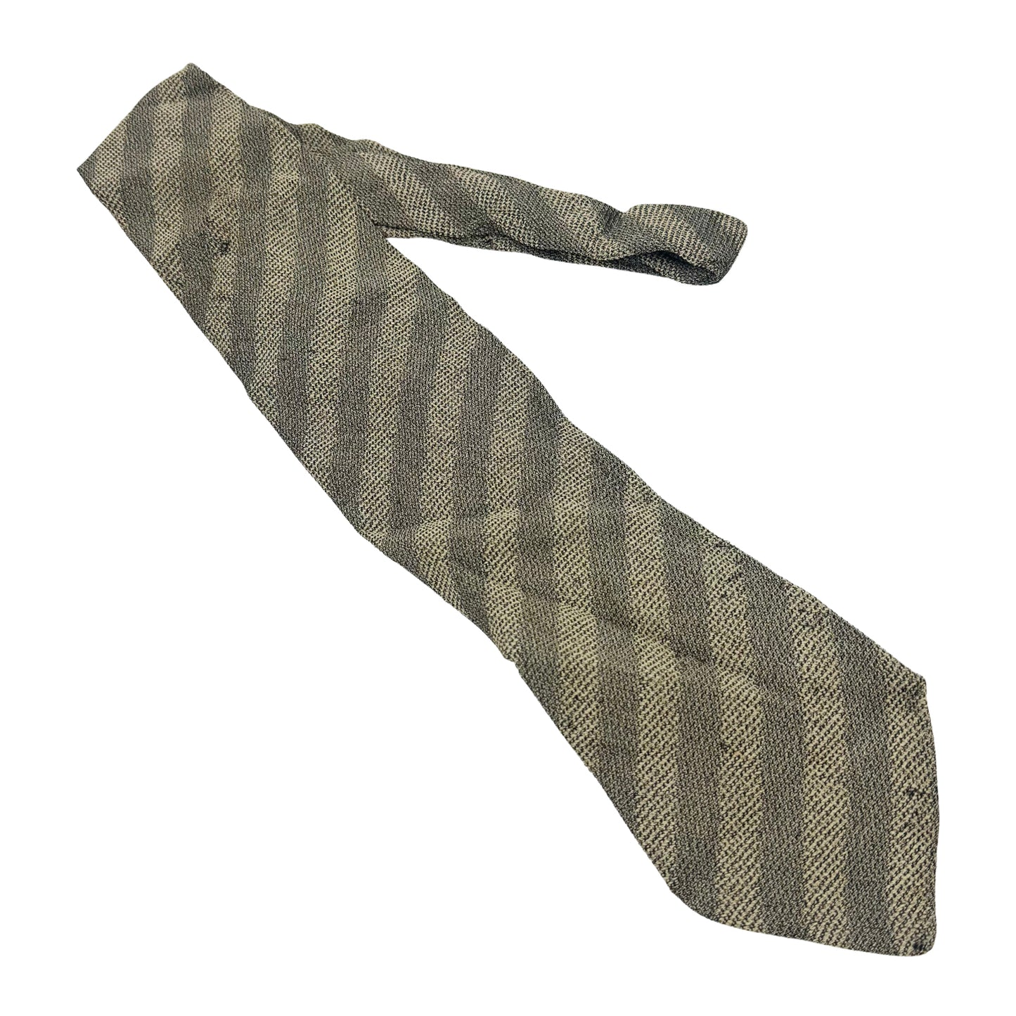 Emporio Armani Beige 'Diagonal Stripes' Tie (Size Regular)