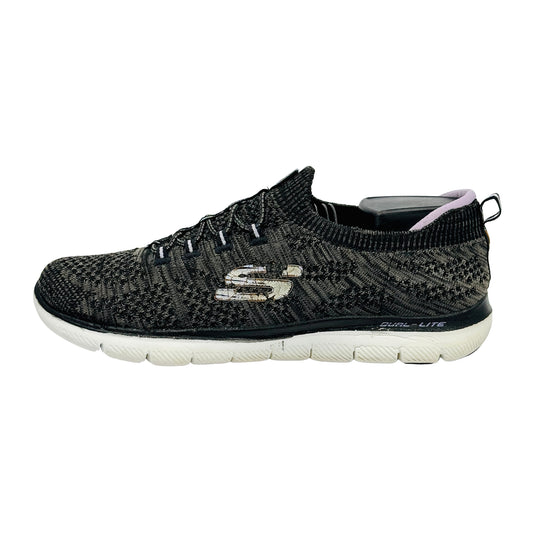 Skechers Dual Lite 'Black Lavender' Shoes (Size 38.5)