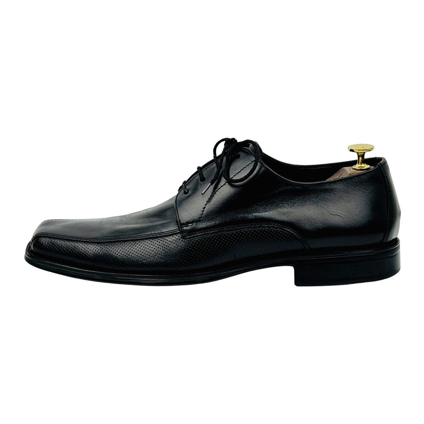 LLOYD Dagget Black Leather Derby Shoes (Size 43.5)