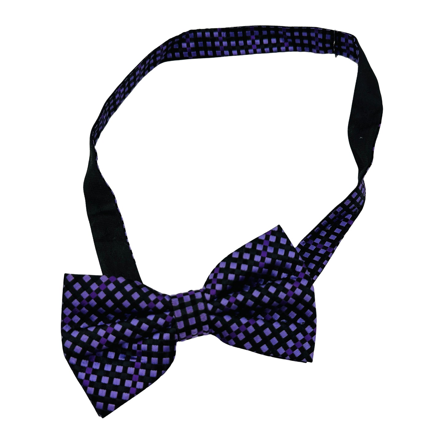 Black 'Checkered Pattern' Bow Tie (Size Regular)