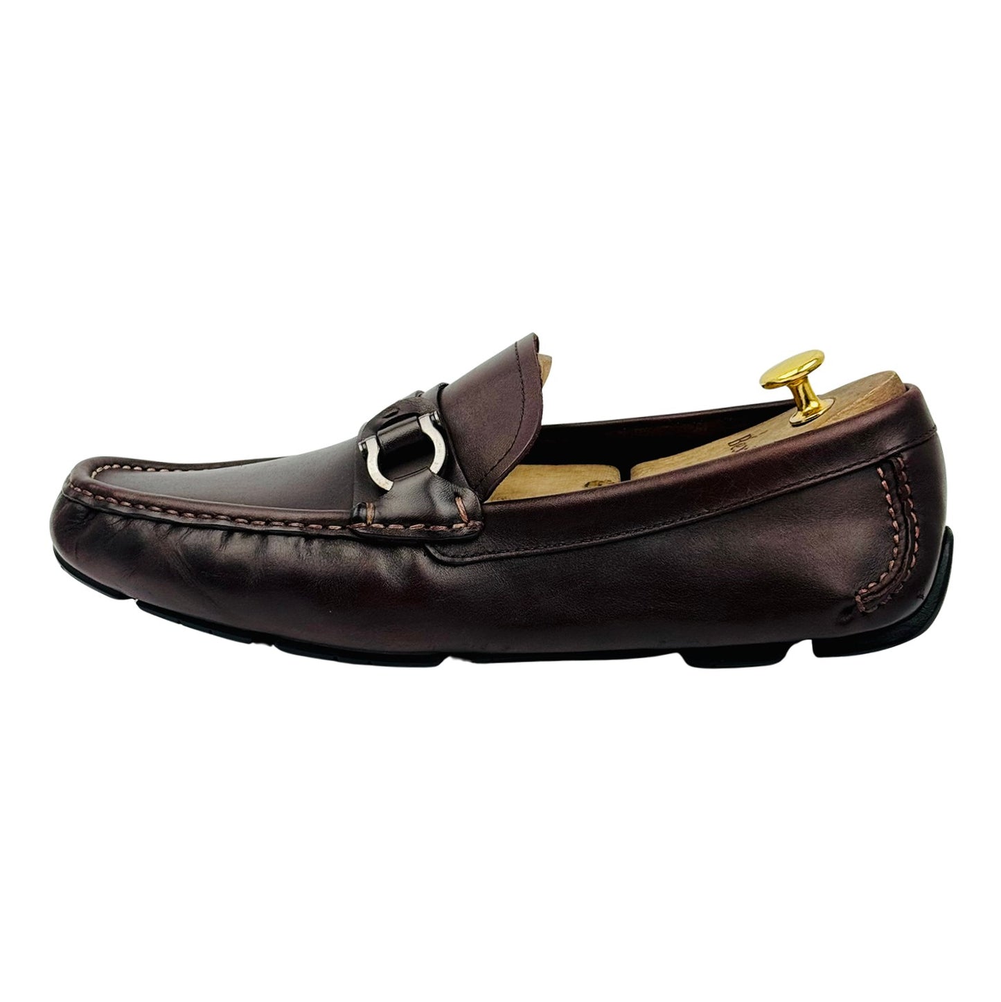 Salvatore Ferragamo Parigi Gancini Bit Brown Loafer (Size 42.5)