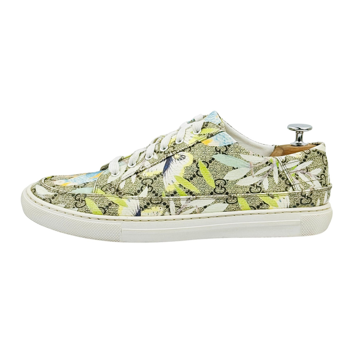 Gucci GG Supreme Blooms Print Low-Top Sneakers (Size 41)