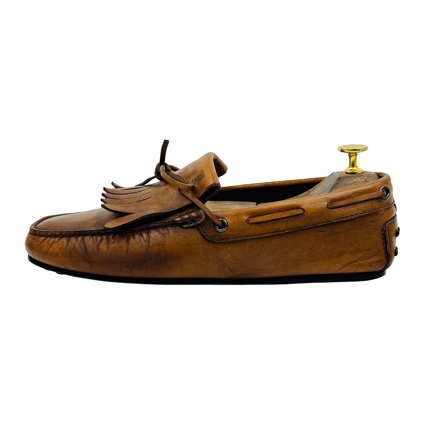 Tod's Men's Brown Fringed Leather Loafer (Size 40/40.5)