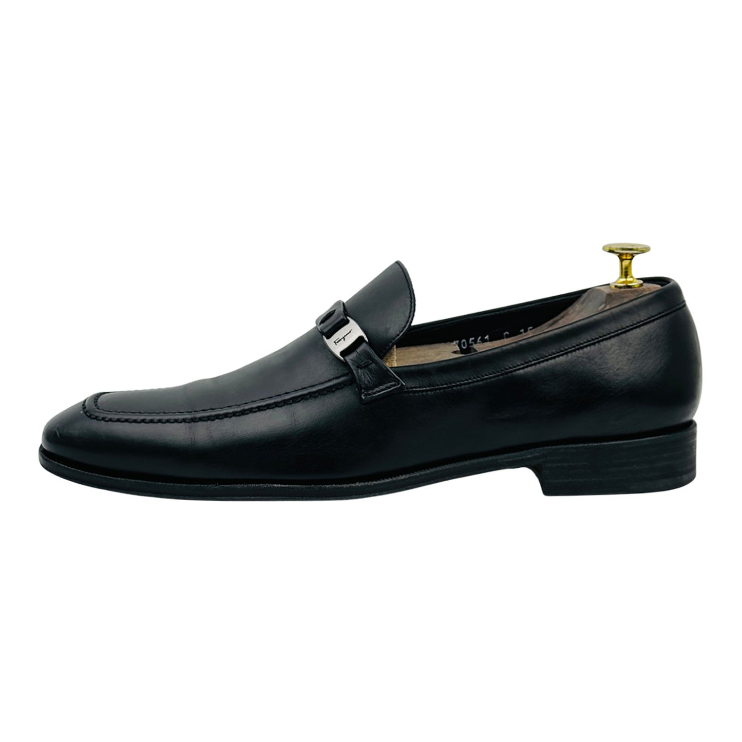 Salvatore Ferragamo Black Leather Loafers (Size 42)