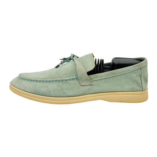 Loro Piana Summer Walk Light Green Loafers (Size 40/40.5) - J 56000