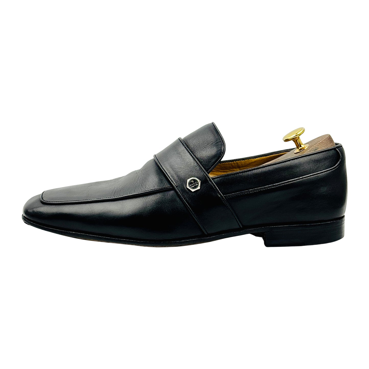 Gucci Men's Black Leather Loafers (Size 43) - 157439