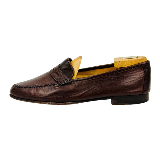 Salvatore Ferragamo Brown Leather Loafers (Size 44)