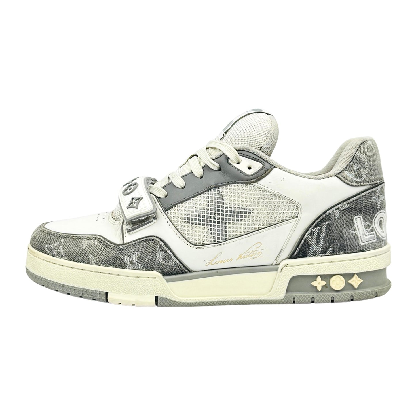 Louis Vuitton Trainer 'Grey White' Sneakers (Size 41) - 1ADF0X