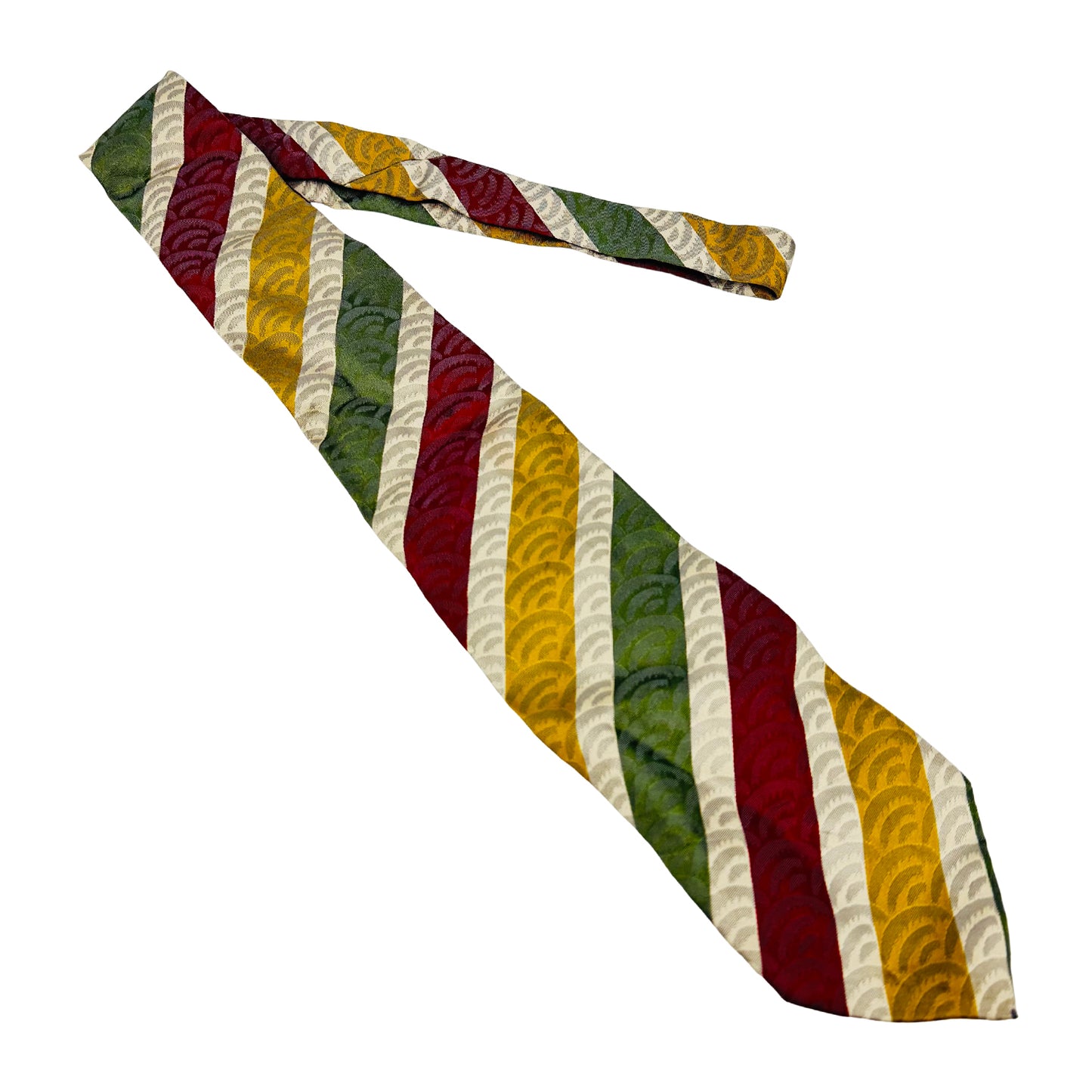 Valentino Off-White 'Multicolor Stripes' Tie (Size Regular)
