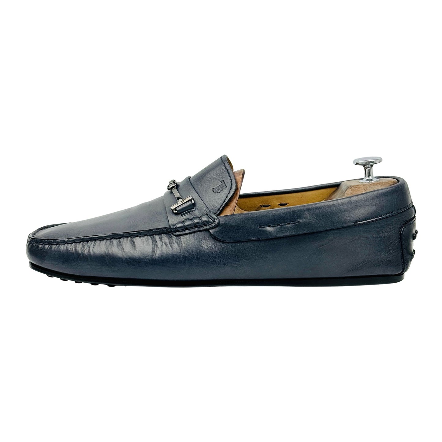 Tod’s Men's Blue Leather Loafers (Size 44)